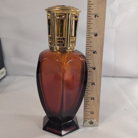 Lampe Berger Fragrance Oil Lamp Red Gold Top Athena Diffuser 3909 Glass RARE - Picture 8 of 16